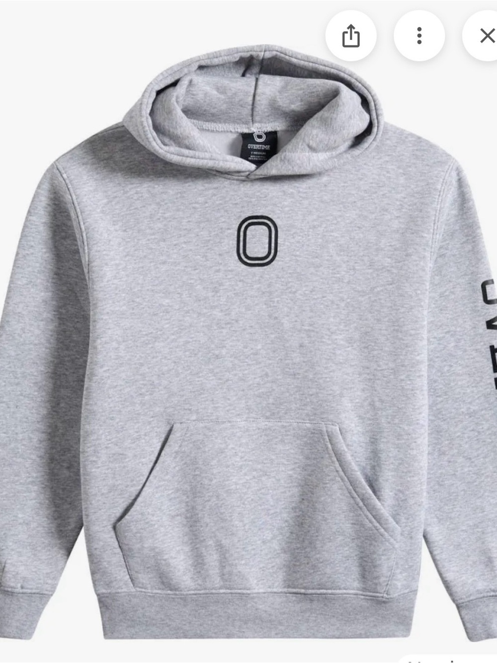 Overtime Hoodie Youth Boys Heather Gray